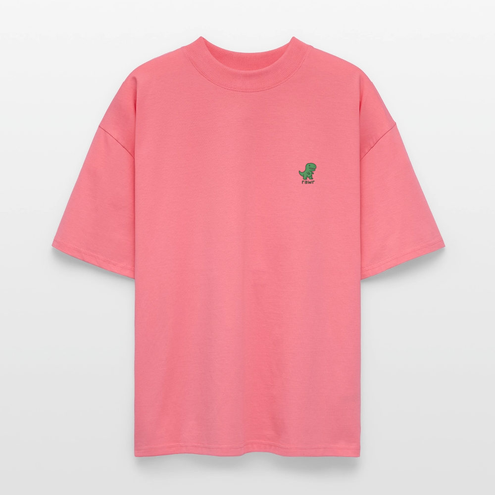 T-shirt oversize T-rex - rose