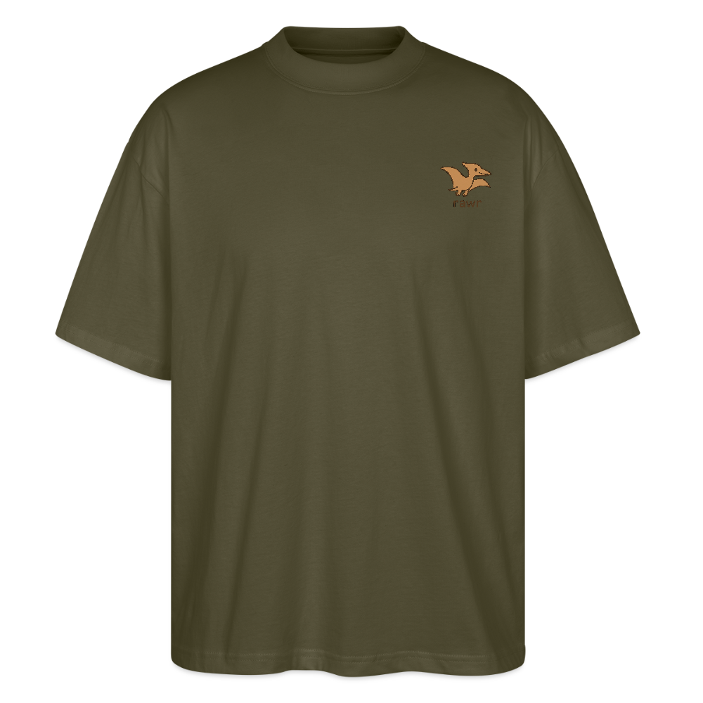 T-shirt oversize ptérodactyles - kaki