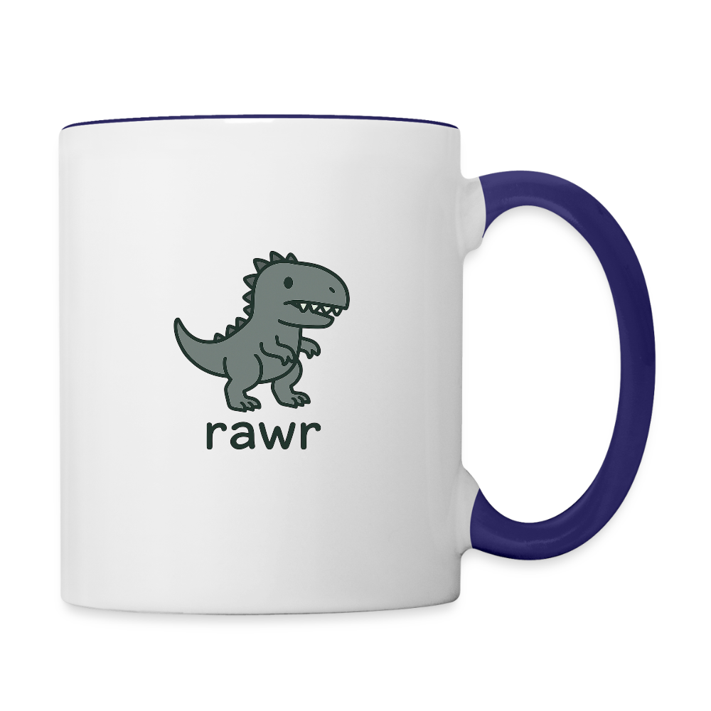 Mug Allosaure - blanc/bleu cobalt