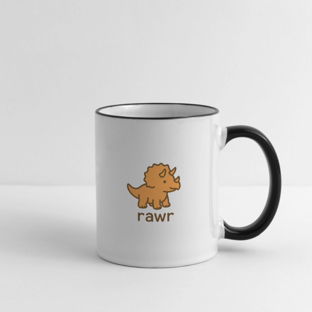 Mug Tricératops - blanc/noir