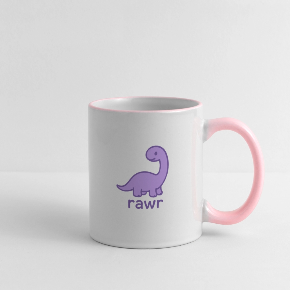 Mug Diplodocus - blanc/rose