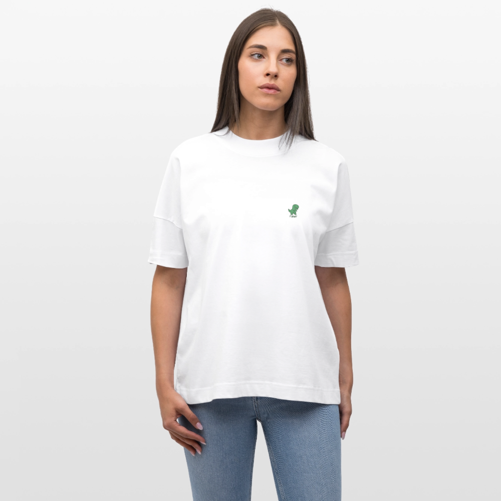 T-shirt oversize T-rex - blanc