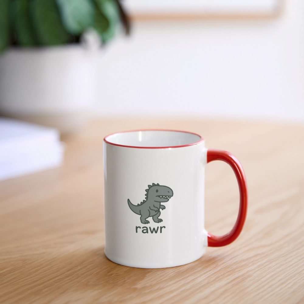 Mug Allosaure - blanc/rouge
