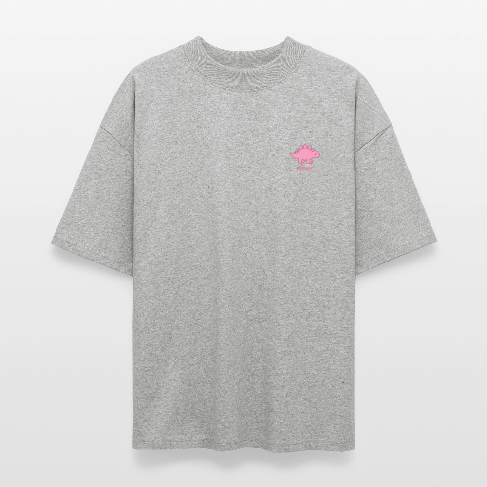 T-shirt oversize Stégosaure - gris chiné