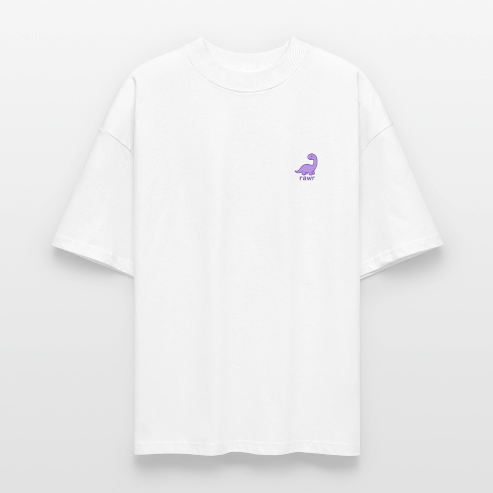 T-shirt Oversize Diplodocus - blanc