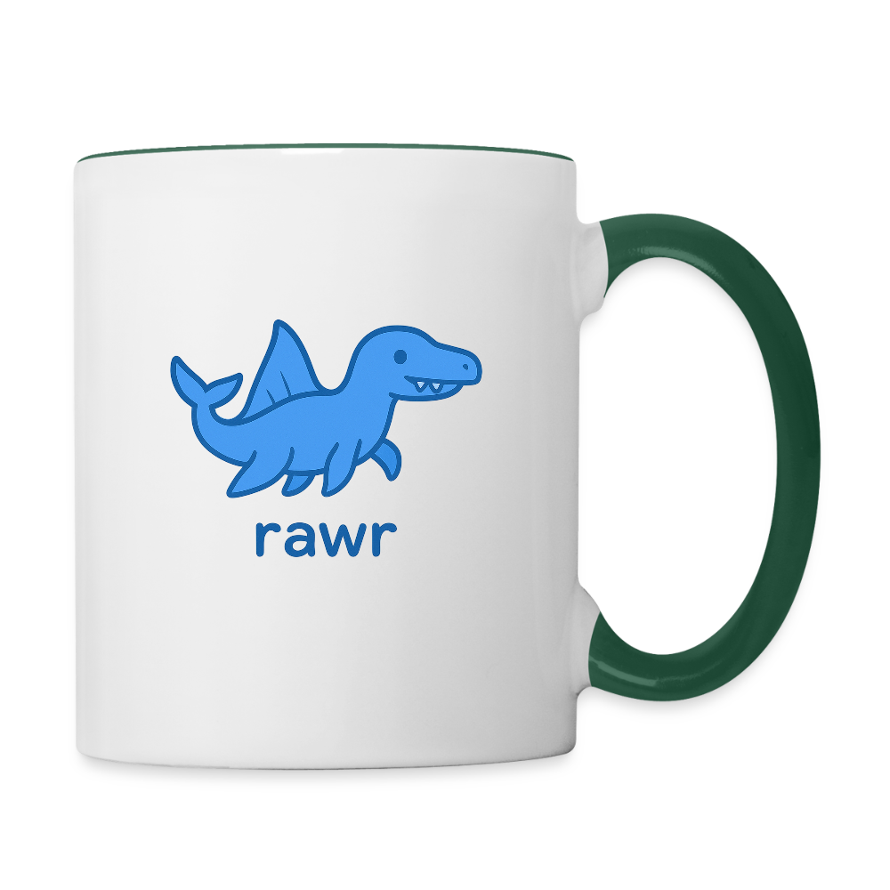Mug mosasaure - blanc/vert foncé