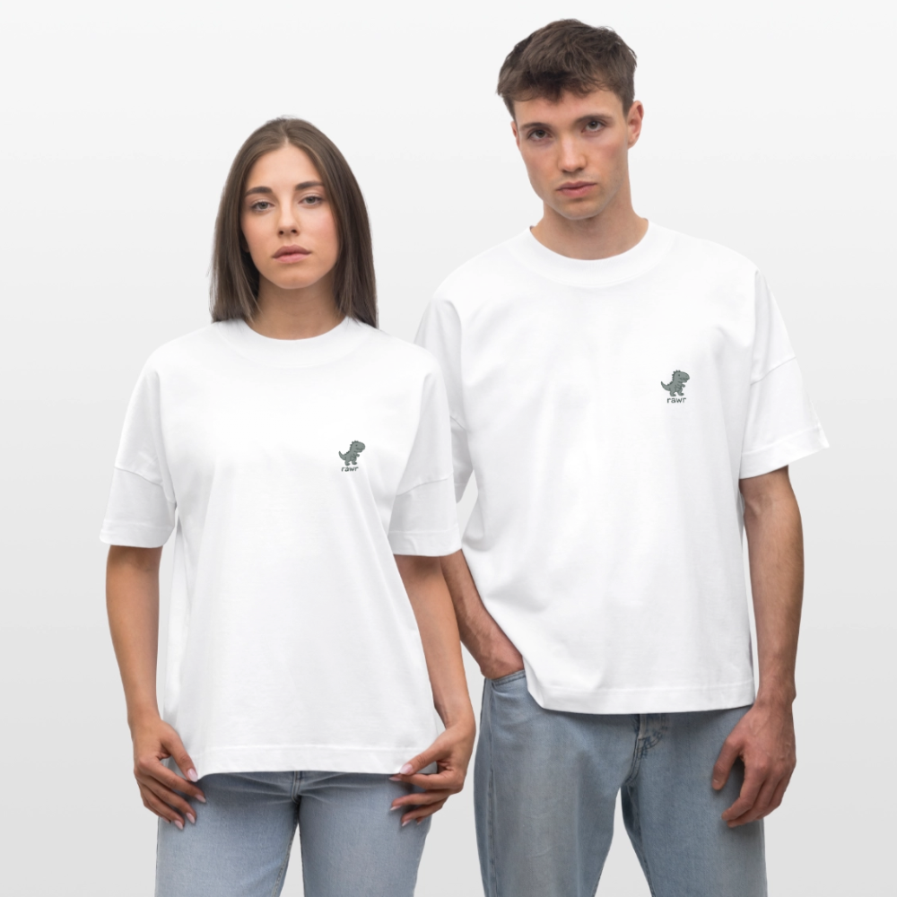T-shirt oversize Allosaure - blanc