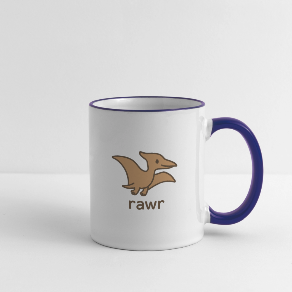 Mug Ptérodactyles - blanc/bleu cobalt