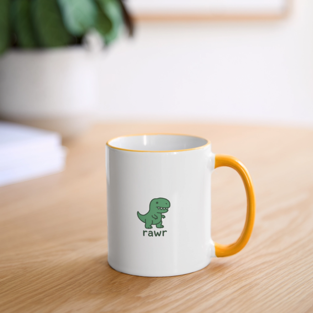 Mug 1er édition T-rex - blanc/jaune