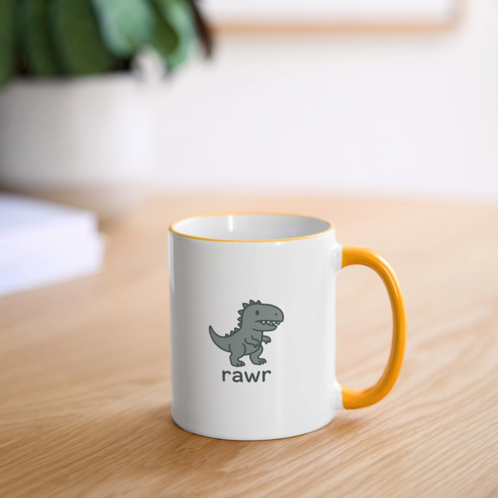 Mug Allosaure - blanc/jaune