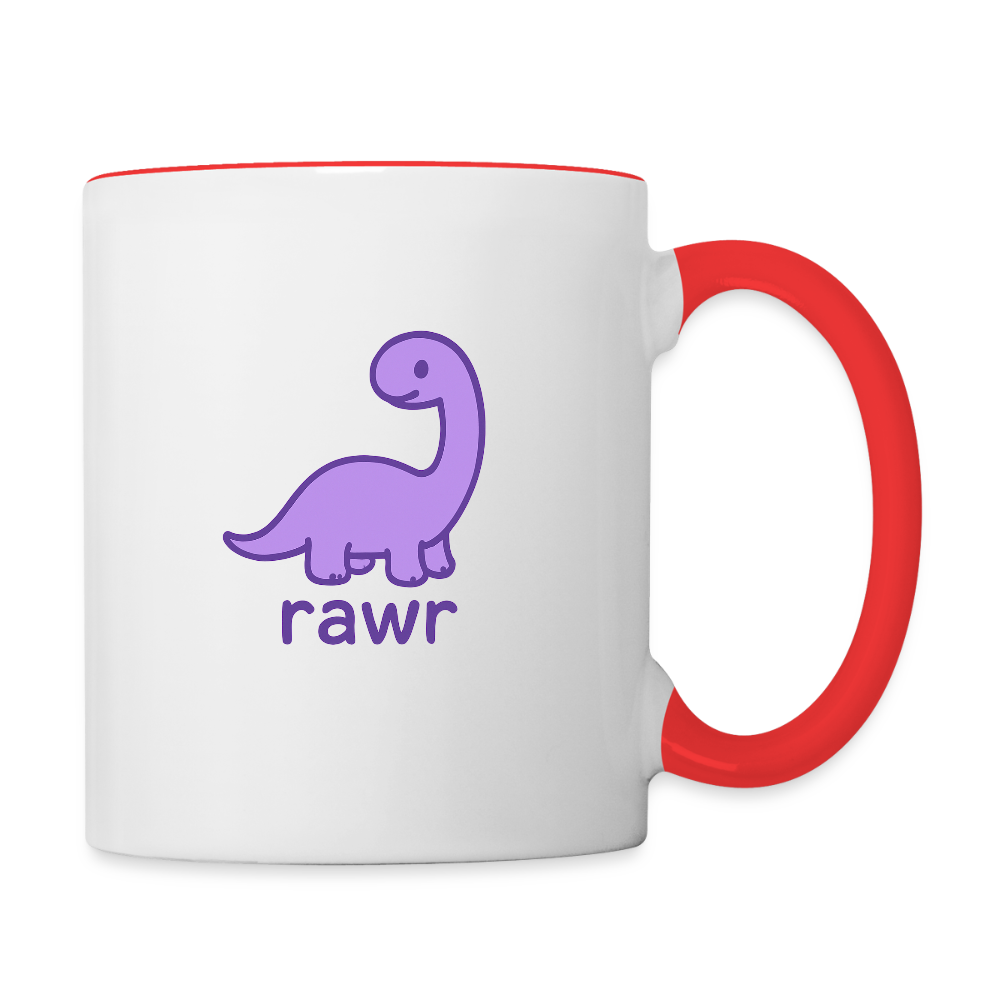 Mug Diplodocus - blanc/rouge