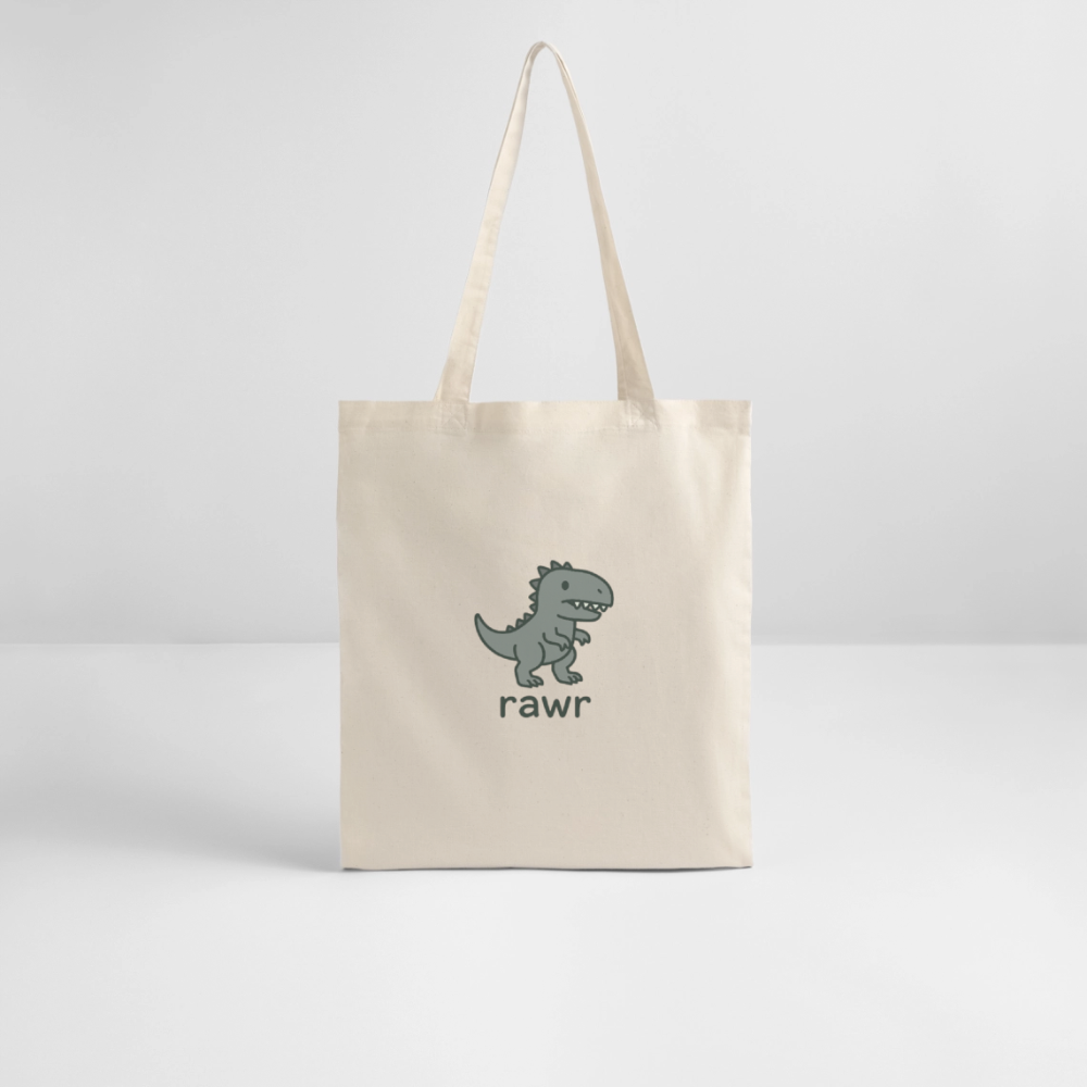 Tote bag Allosaures - blanc gris
