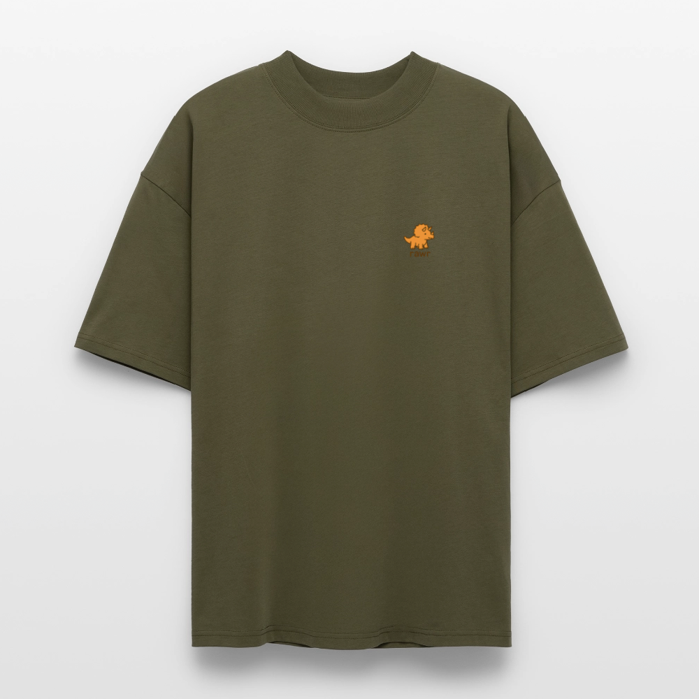 T-shirt oversize Tricératops - kaki