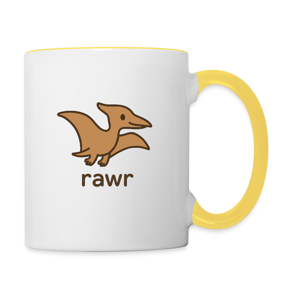 Mug Ptérodactyles - blanc/jaune