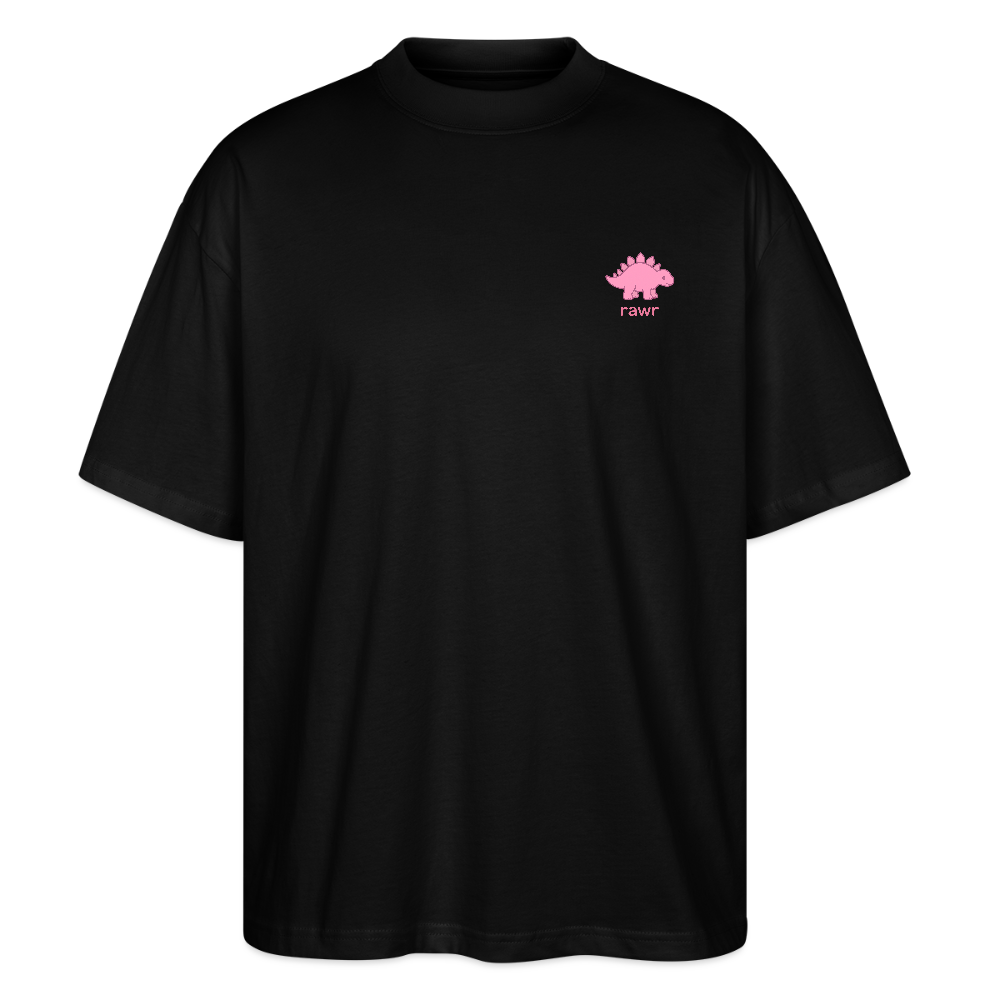 T-shirt oversize Stégosaure - noir