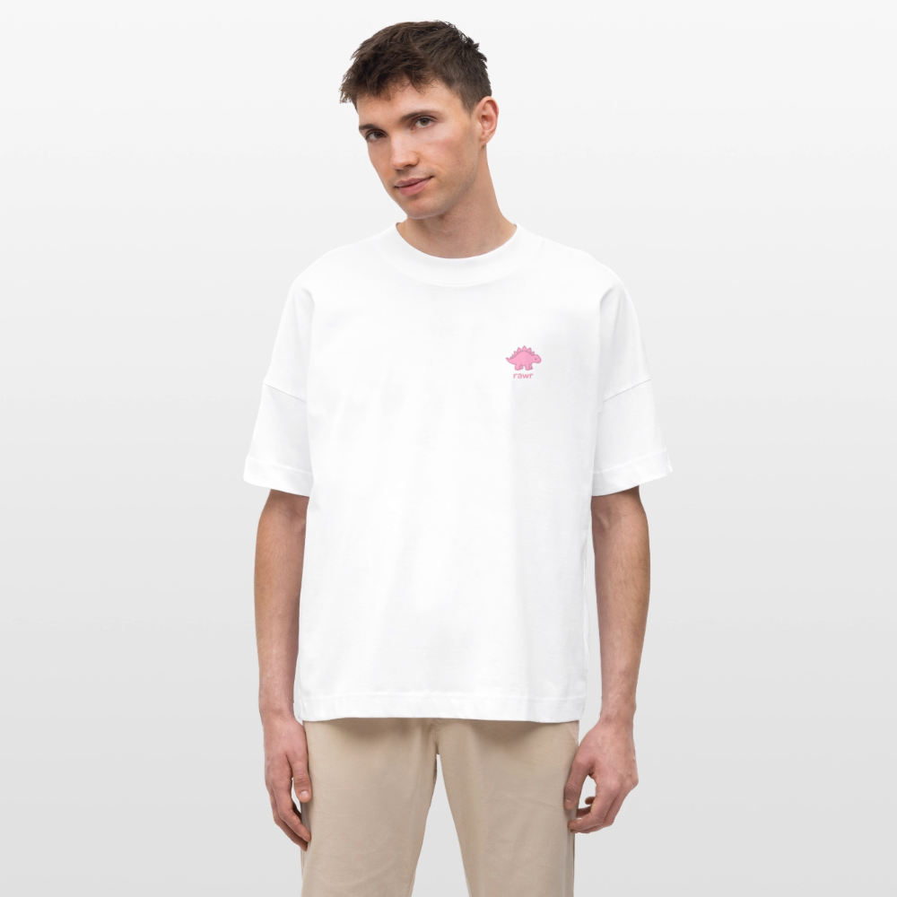T-shirt oversize Stégosaure - blanc