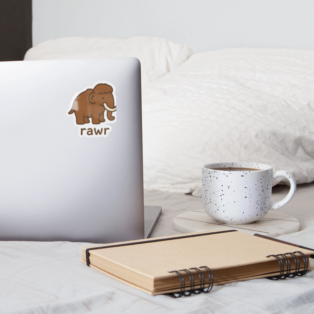 stickers mammouth - blanc brillant