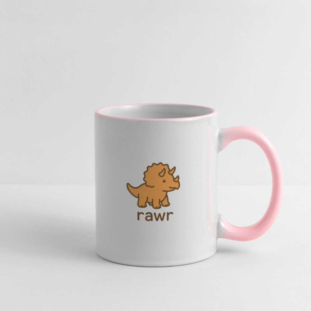 Mug Tricératops - blanc/rose