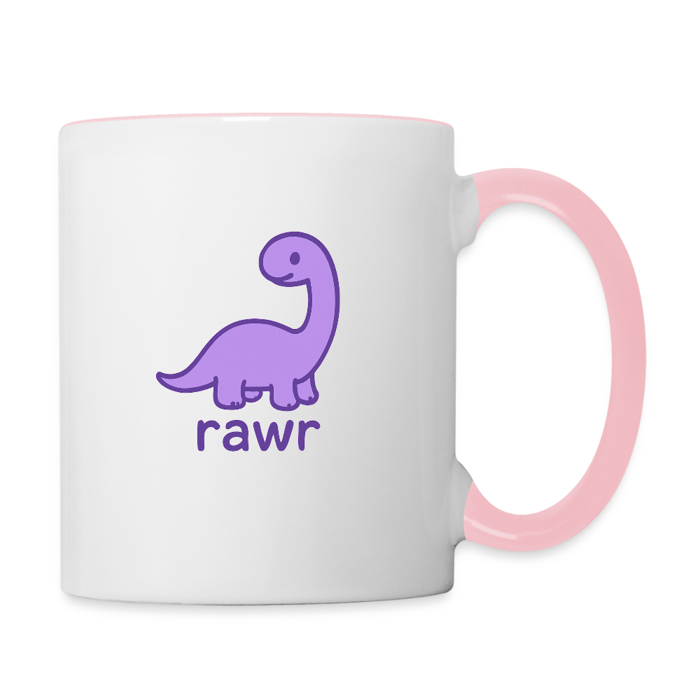 Mug Diplodocus - blanc/rose