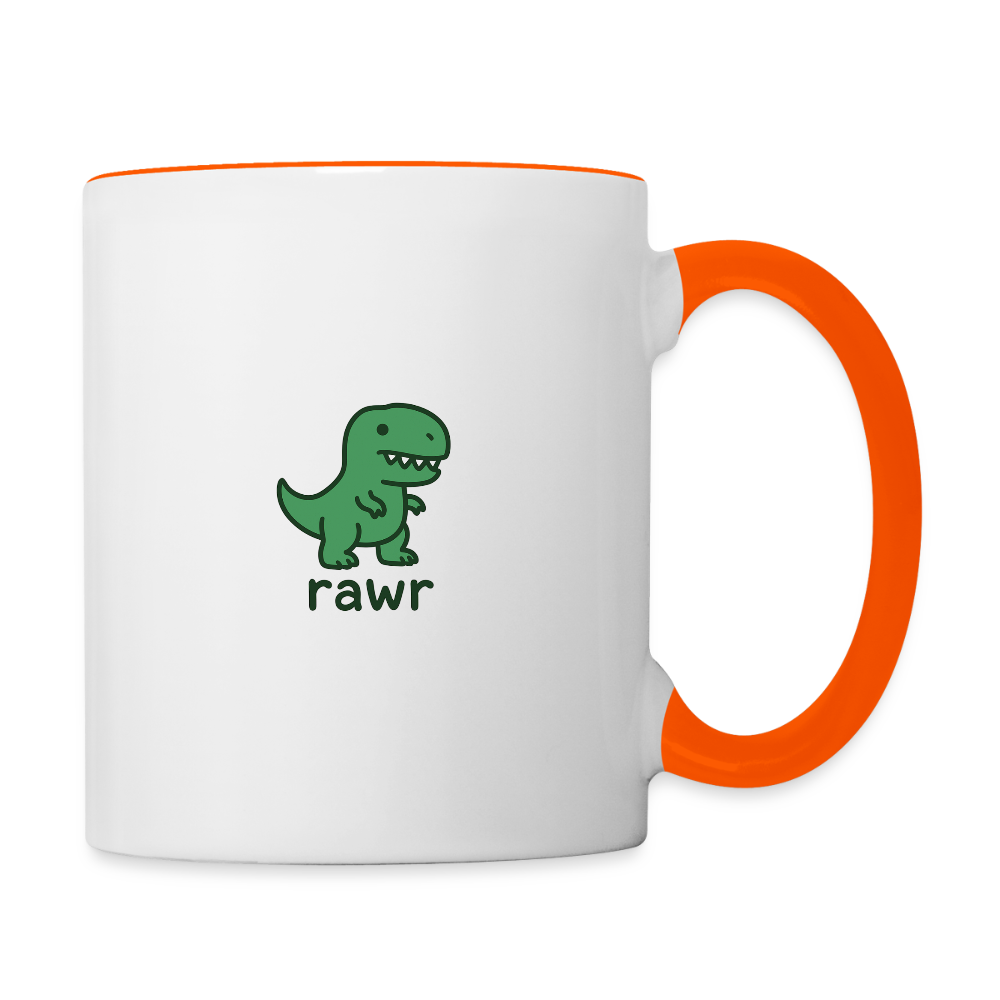 Mug 1er édition T-rex - blanc/orange