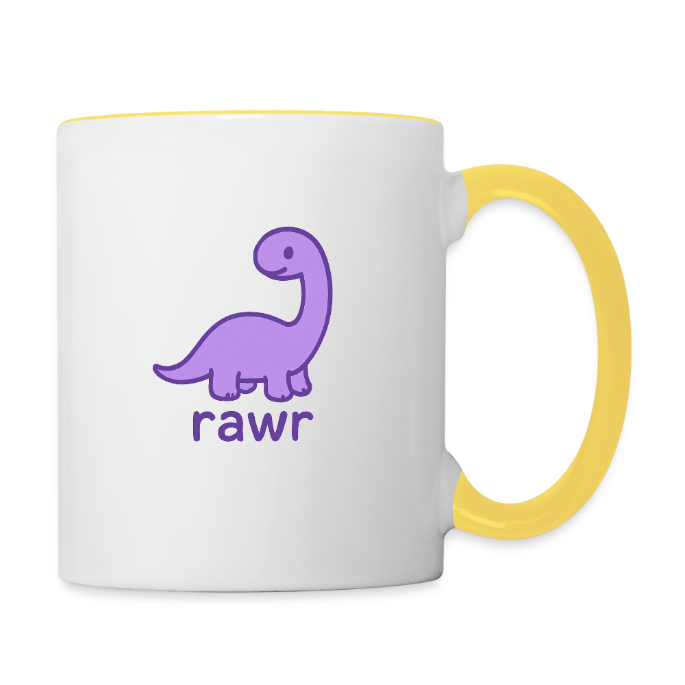Mug Diplodocus - blanc/jaune