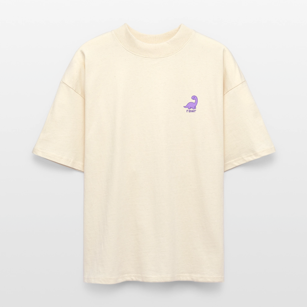 T-shirt Oversize Diplodocus - blanc gris