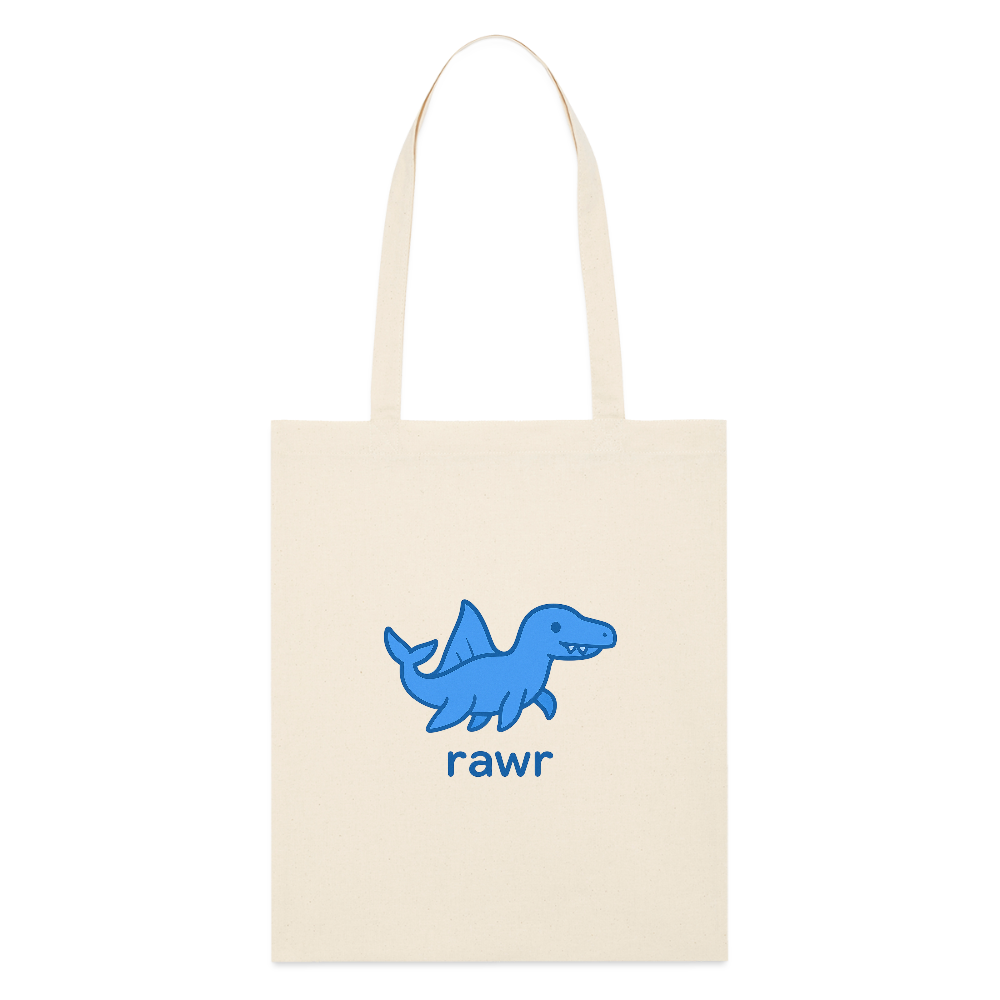 Tote bag mosasaure - blanc gris