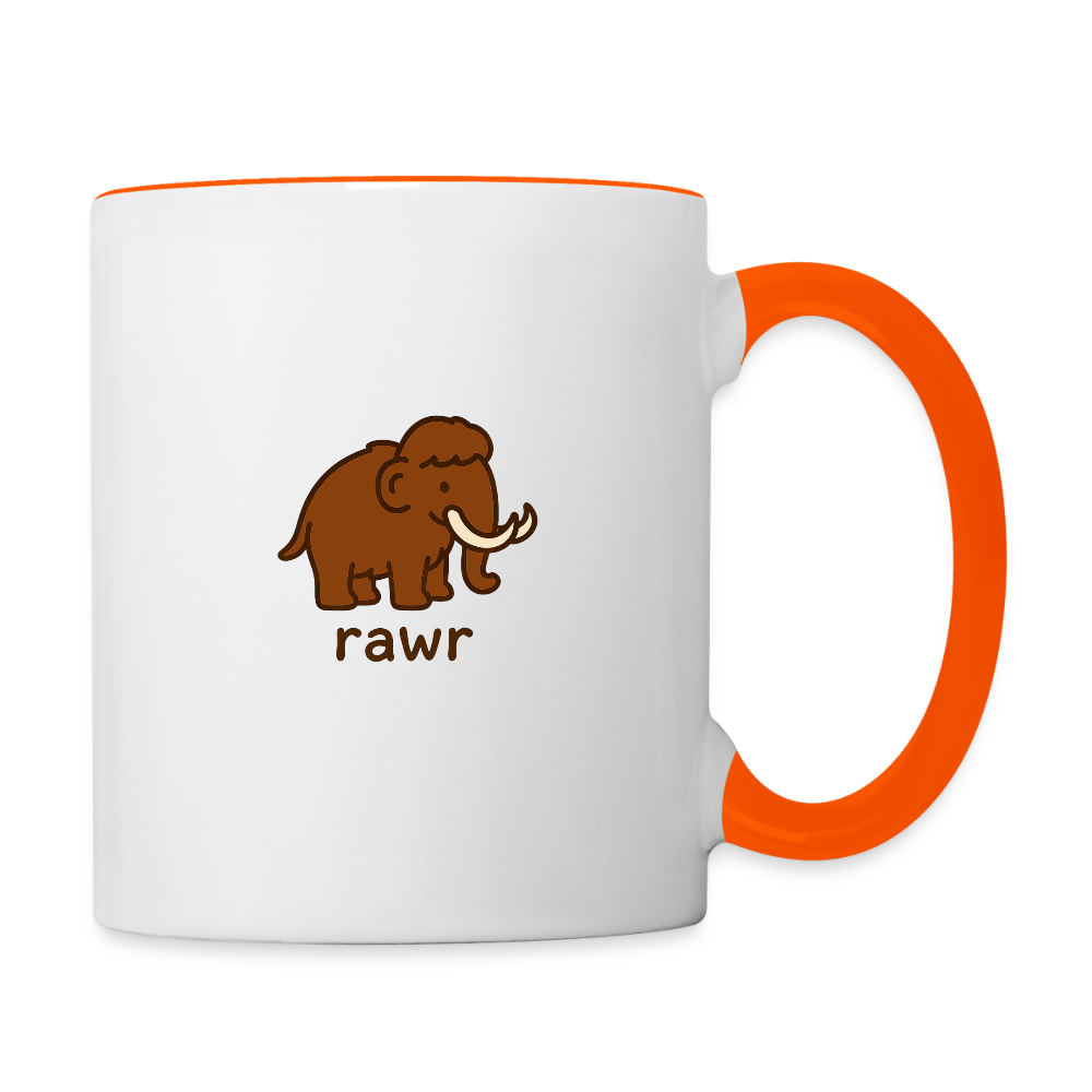 Mug mammouth - blanc/orange