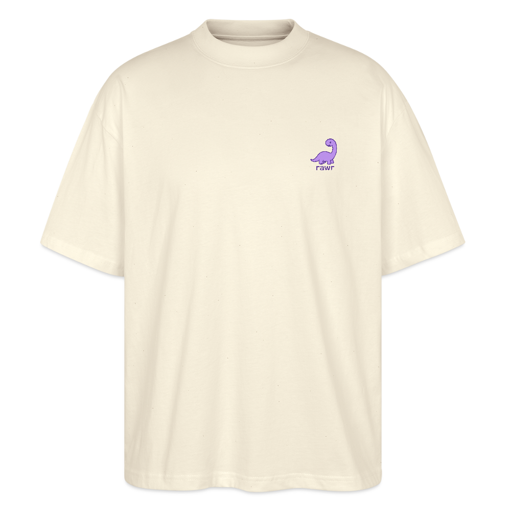 T-shirt Oversize Diplodocus - blanc gris