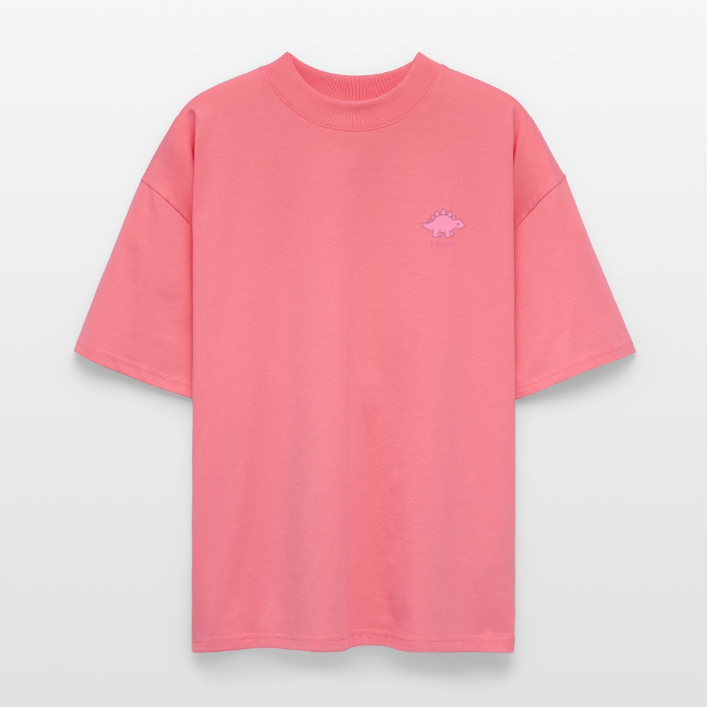 T-shirt oversize Stégosaure - rose
