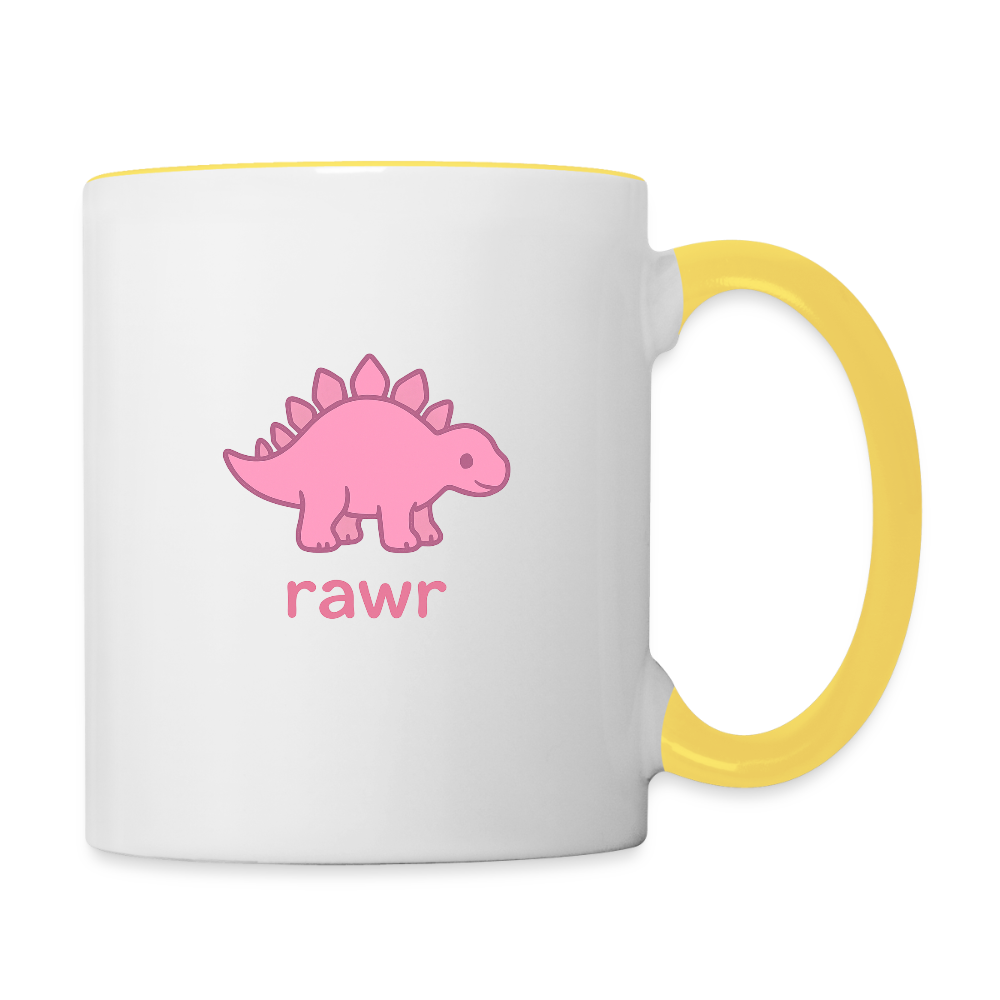Mug Stégosaure - blanc/jaune