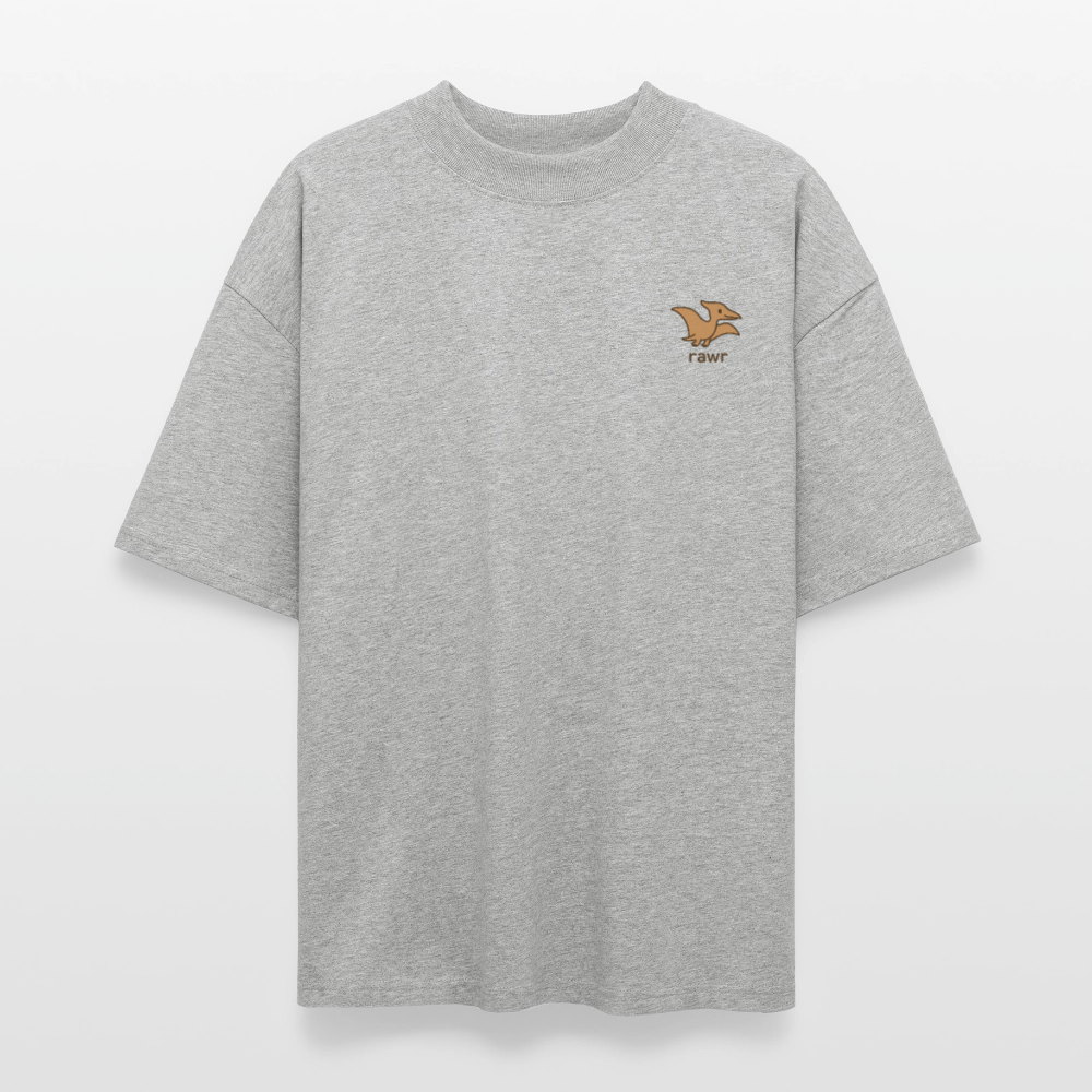 T-shirt oversize ptérodactyles - gris chiné