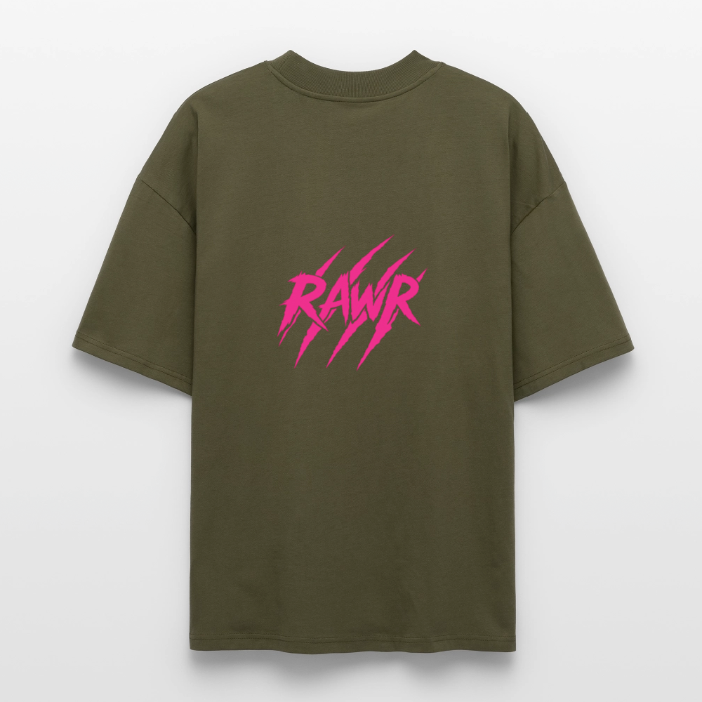 T-shirt oversize Rawr - kaki