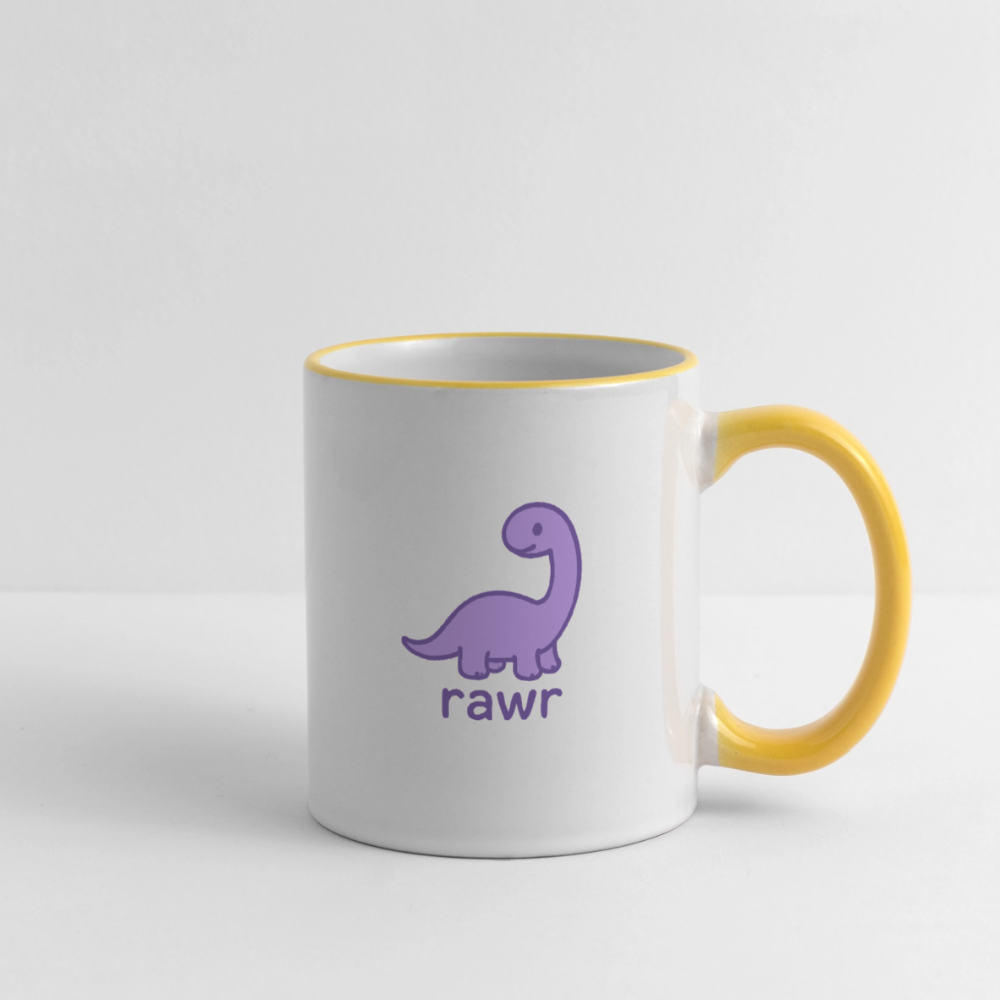 Mug Diplodocus - blanc/jaune