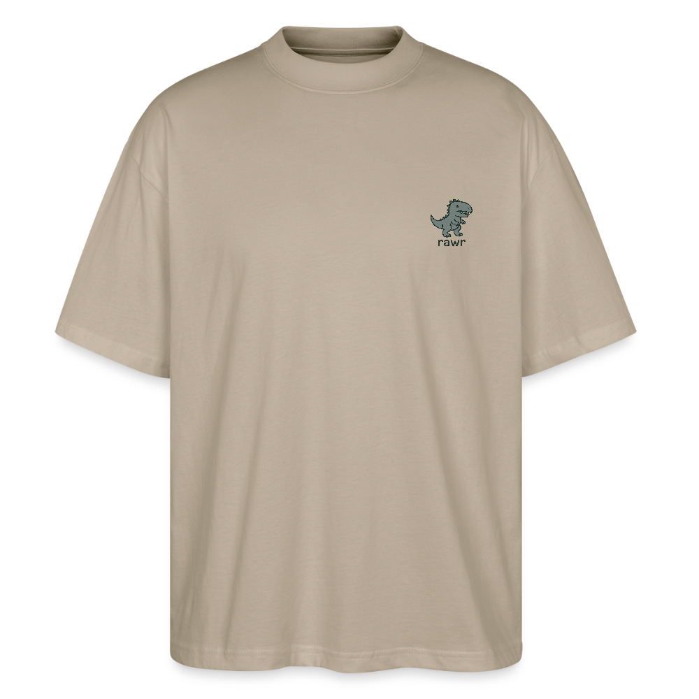 T-shirt oversize Allosaure - gris pierre