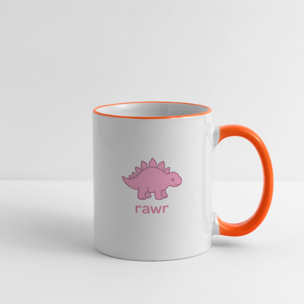 Mug Stégosaure - blanc/orange