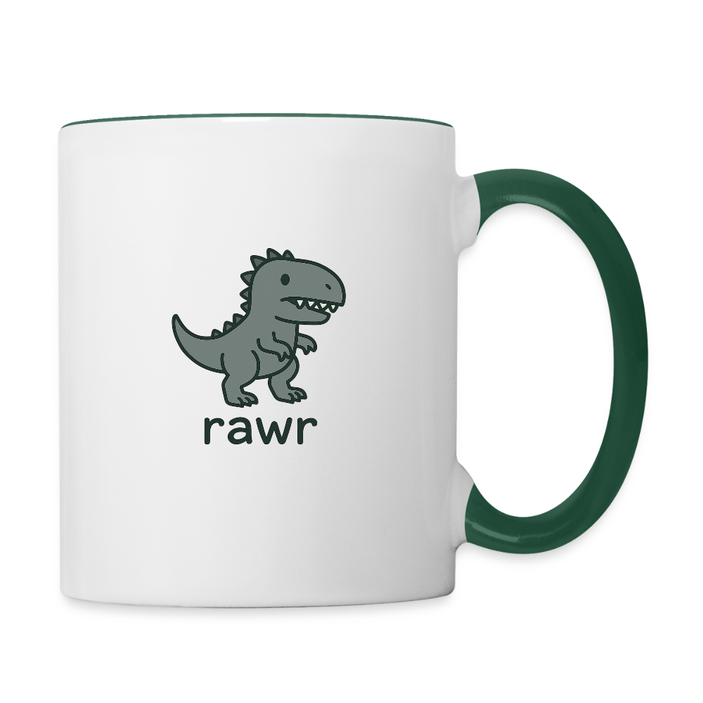 Mug Allosaure - blanc/vert foncé