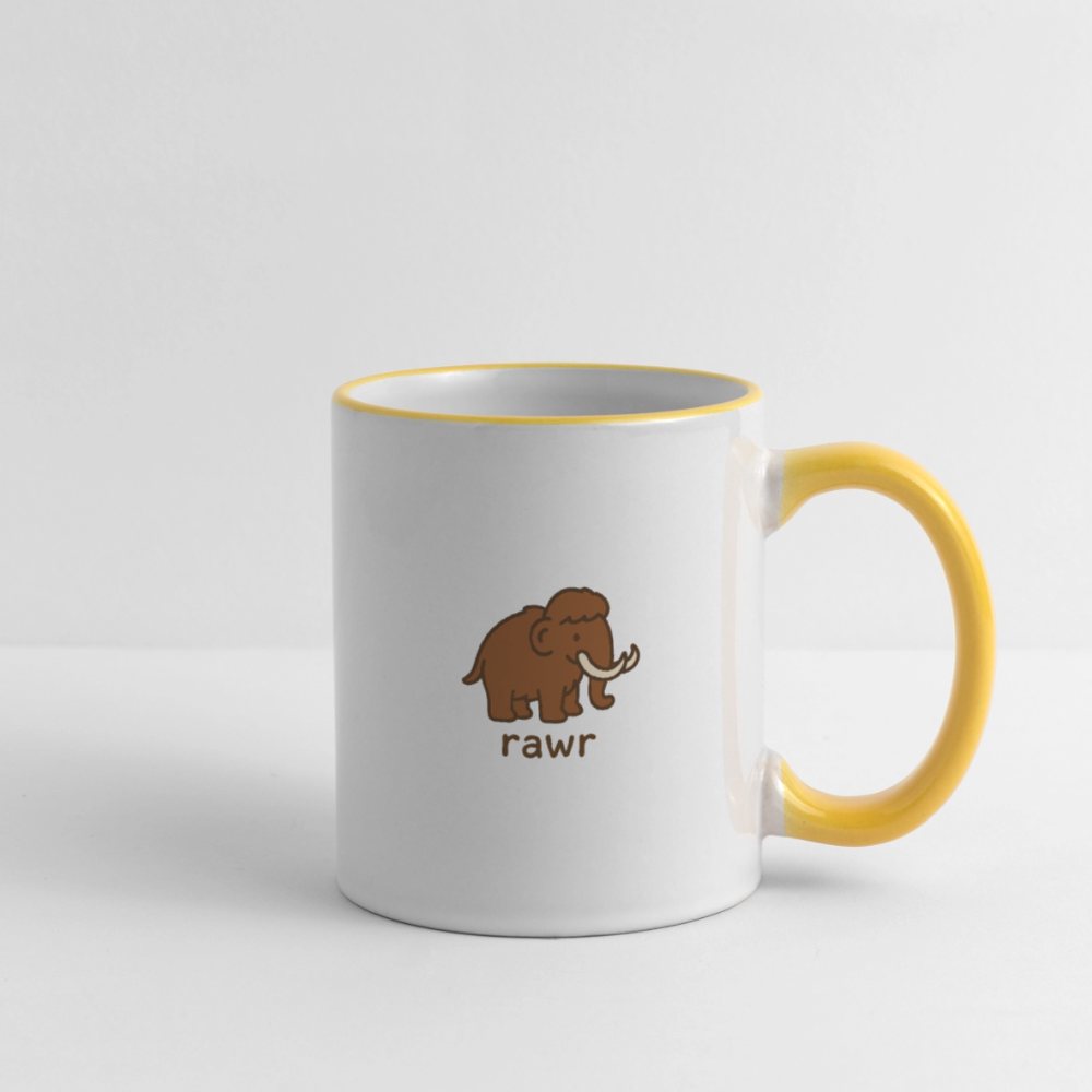 Mug mammouth - blanc/jaune
