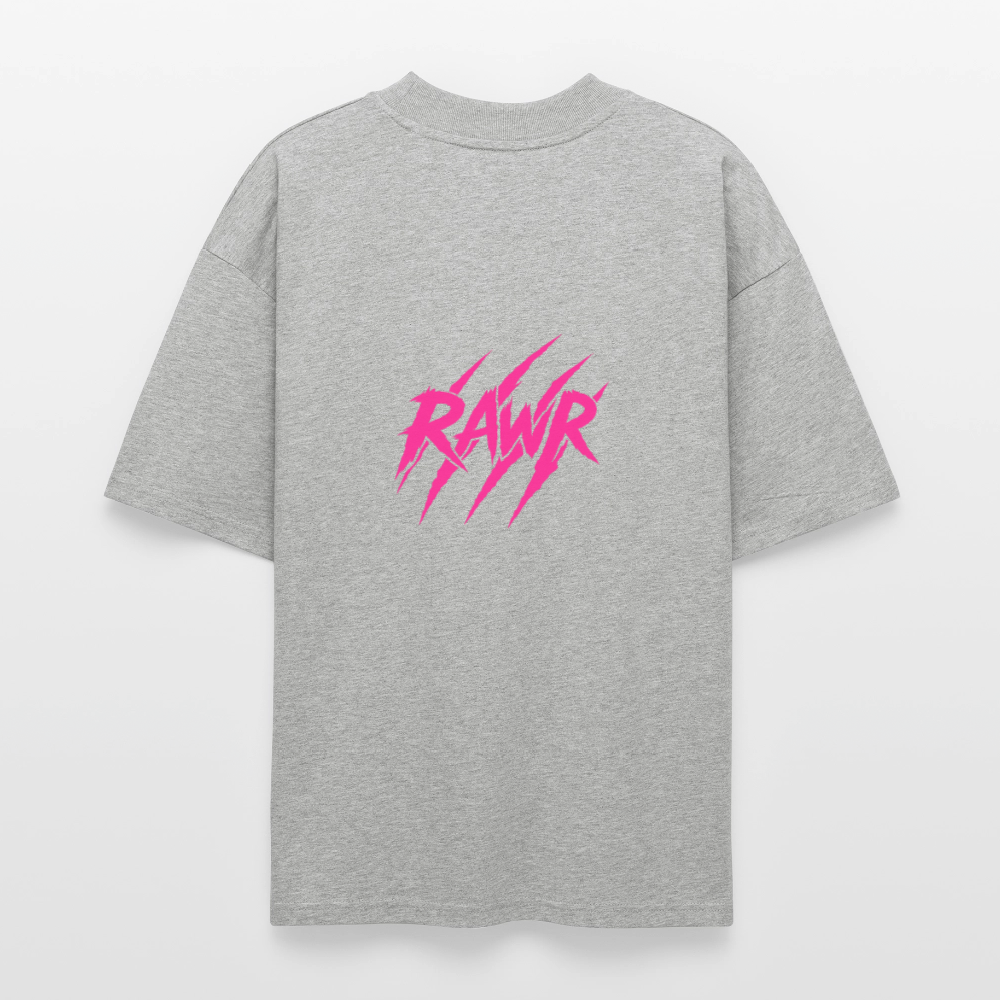 T-shirt oversize Rawr - gris chiné