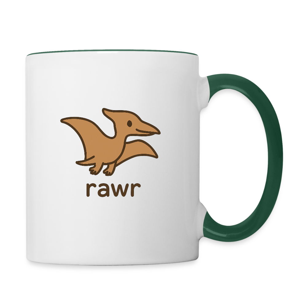 Mug Ptérodactyles - blanc/vert foncé