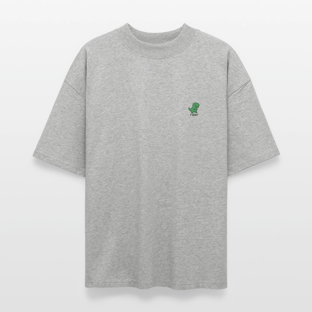 T-shirt oversize T-rex - gris chiné