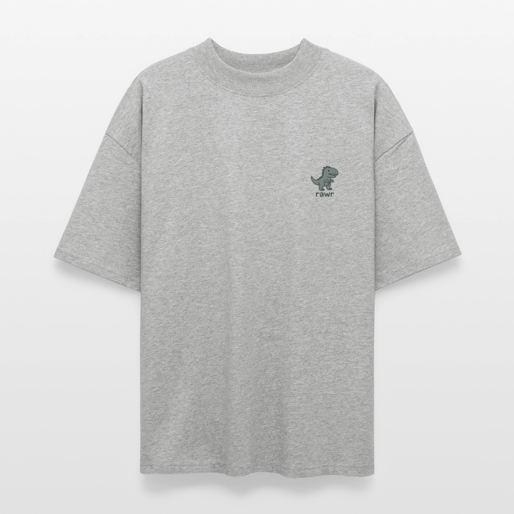 T-shirt oversize Allosaure - gris chiné