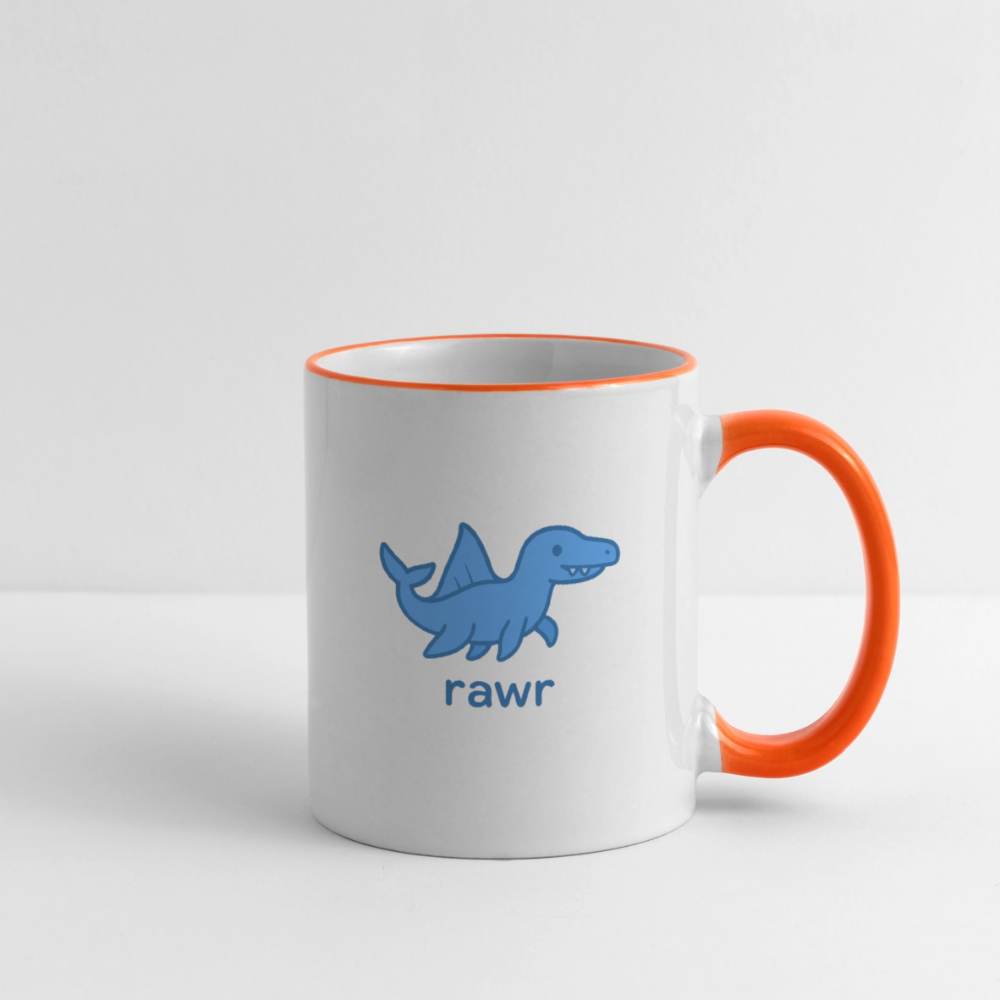 Mug mosasaure - blanc/orange