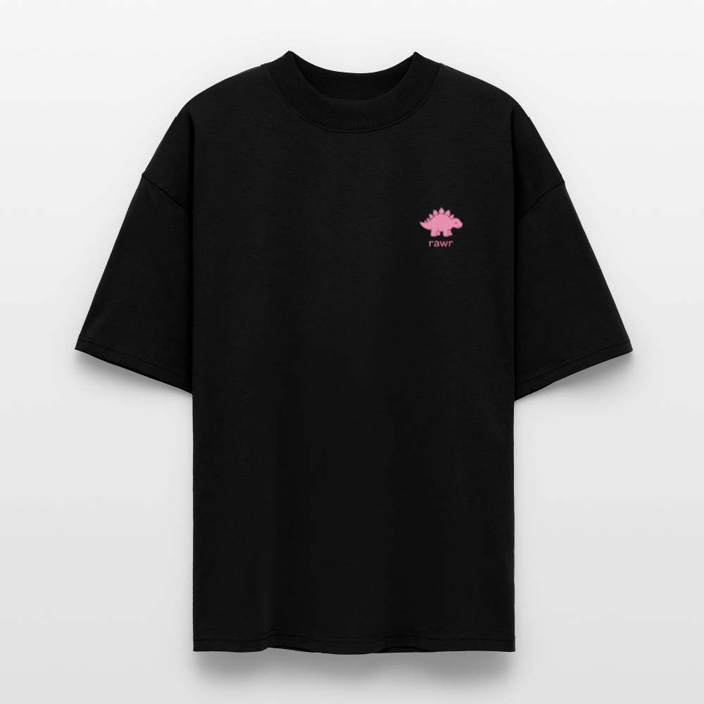 T-shirt oversize Stégosaure - noir