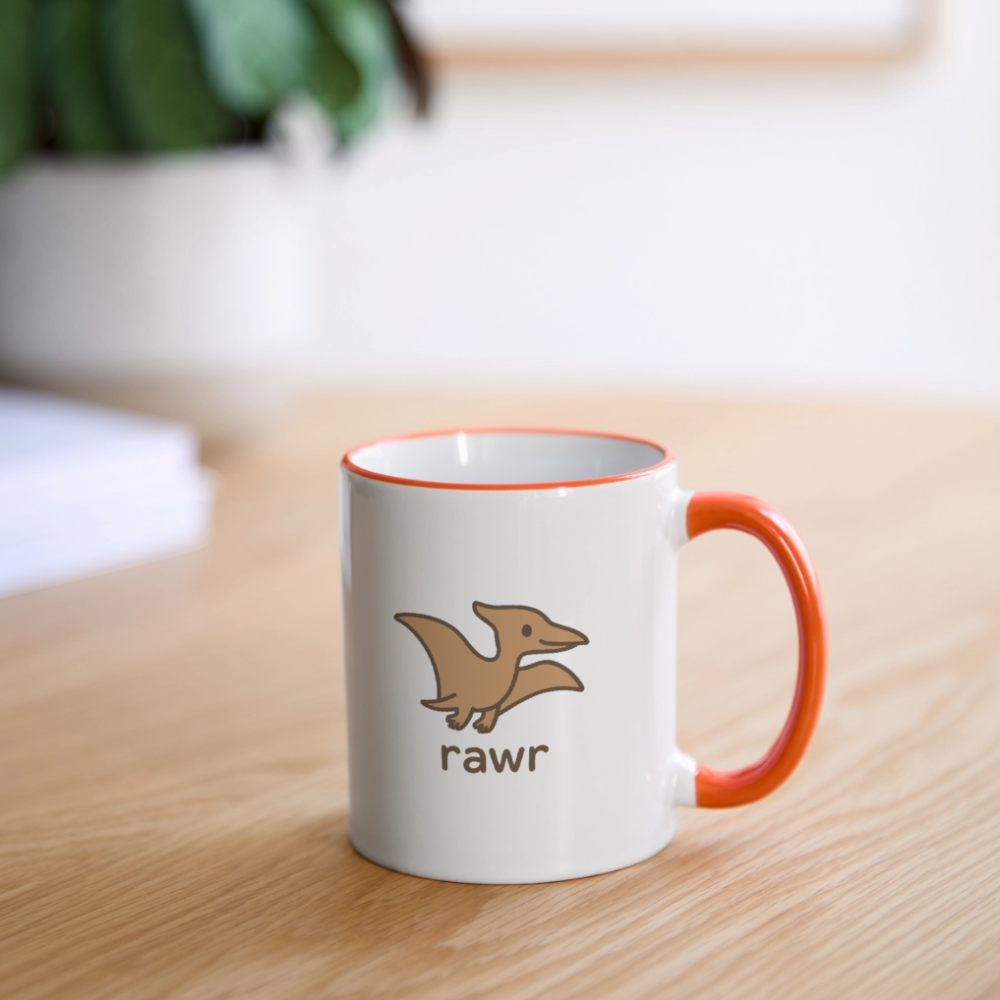 Mug Ptérodactyles - blanc/orange