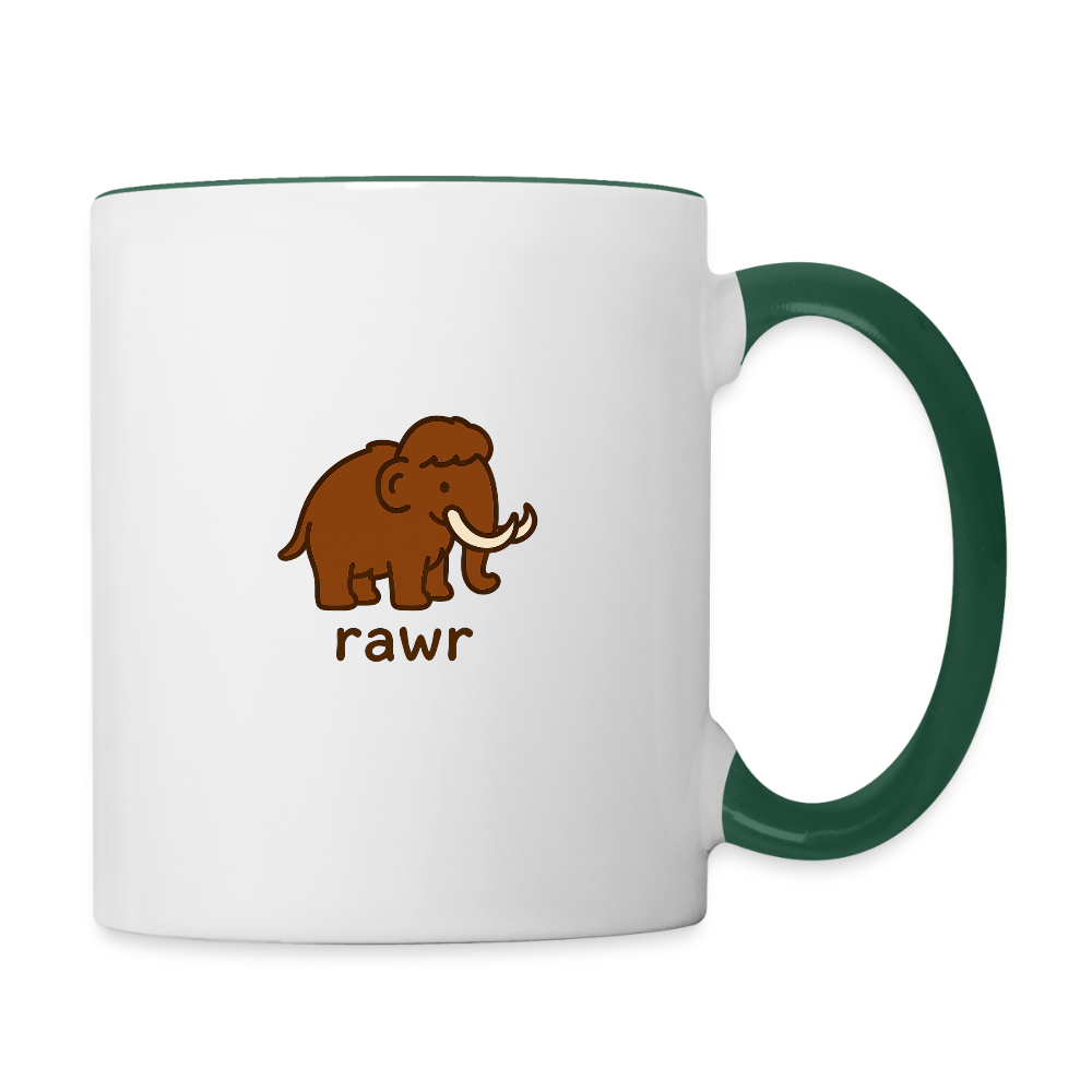 Mug mammouth - blanc/vert foncé