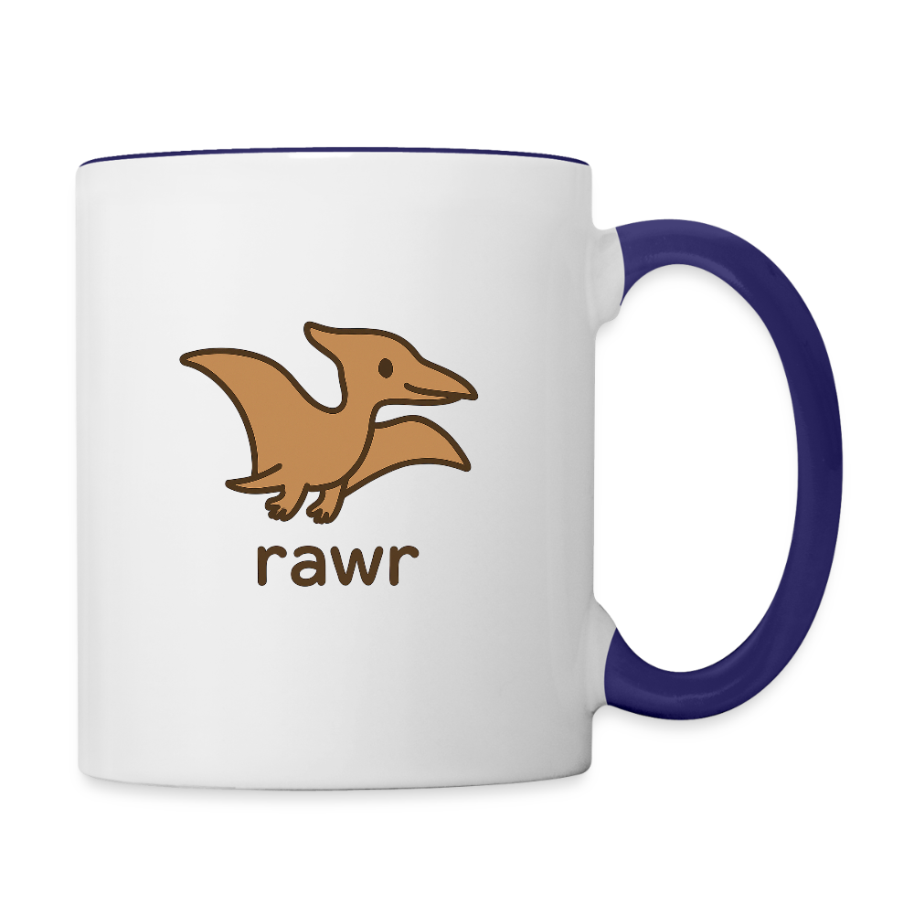 Mug Ptérodactyles - blanc/bleu cobalt