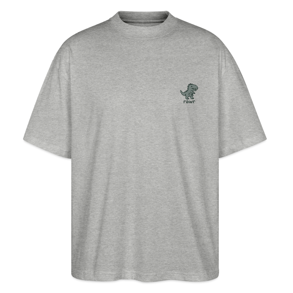 T-shirt oversize Allosaure - gris chiné