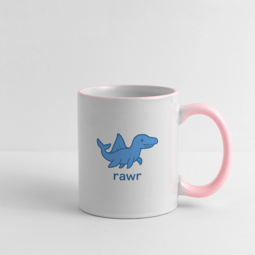 Mug mosasaure - blanc/rose