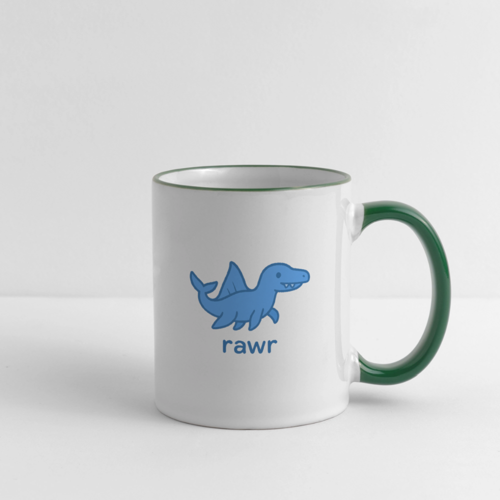 Mug mosasaure - blanc/vert foncé